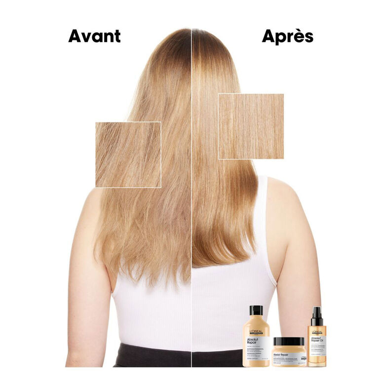 Avant / apr&egrave;s utilisation de la gamme Absolut Repair